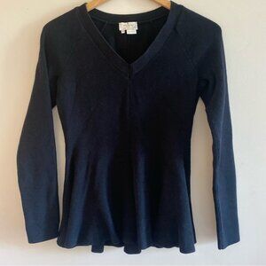 Kate Spade Peplum V Neck Sweater